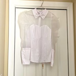 Women’s Venus White Seamless Flannel Top